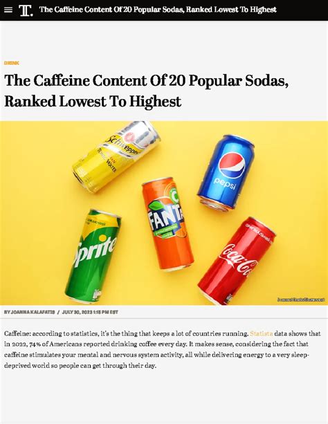 does starry have caffeine in it|The Caffeine Content Of 24 Popular Sodas, Ranked Lowest To。